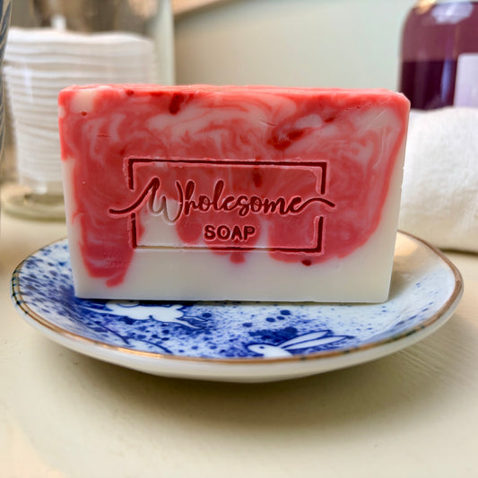Raspberry Swirl Goat Milk Soap